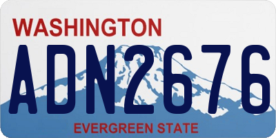 WA license plate ADN2676