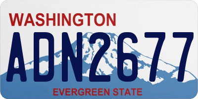 WA license plate ADN2677