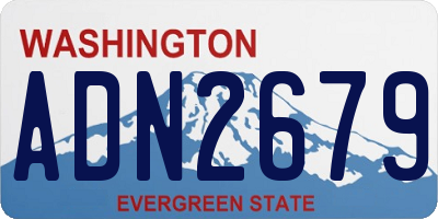 WA license plate ADN2679