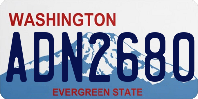 WA license plate ADN2680