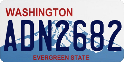 WA license plate ADN2682