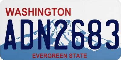 WA license plate ADN2683