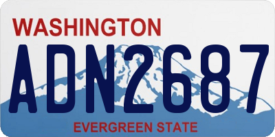 WA license plate ADN2687