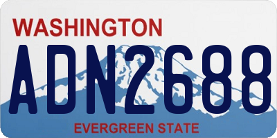 WA license plate ADN2688