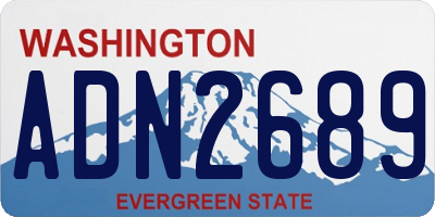 WA license plate ADN2689