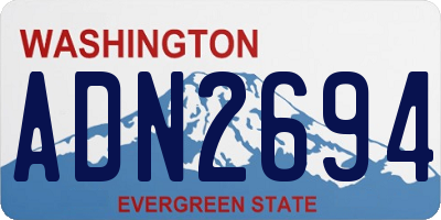 WA license plate ADN2694