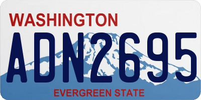 WA license plate ADN2695