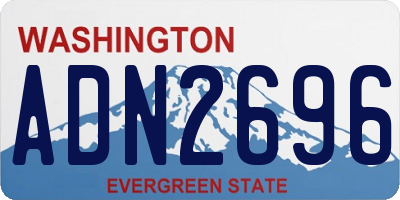 WA license plate ADN2696