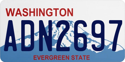 WA license plate ADN2697