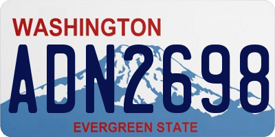 WA license plate ADN2698