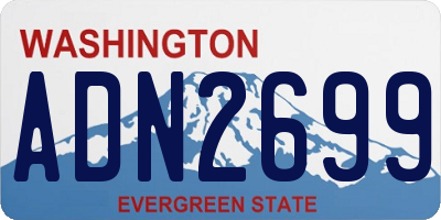 WA license plate ADN2699