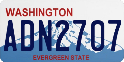 WA license plate ADN2707