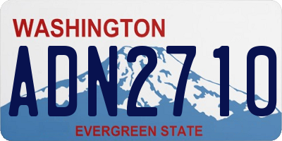 WA license plate ADN2710