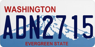 WA license plate ADN2715