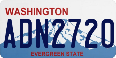 WA license plate ADN2720