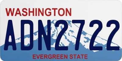 WA license plate ADN2722