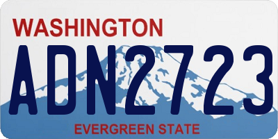 WA license plate ADN2723