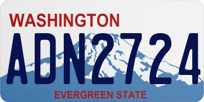WA license plate ADN2724