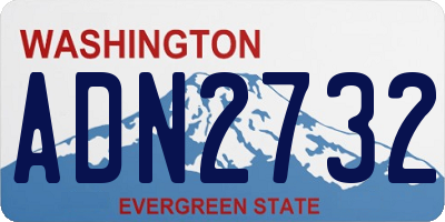 WA license plate ADN2732