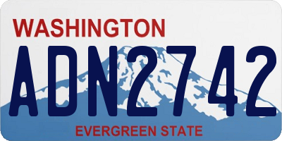 WA license plate ADN2742
