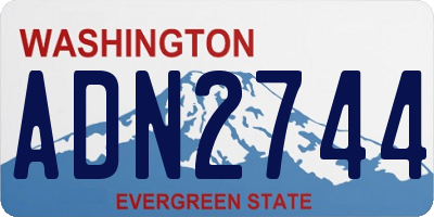 WA license plate ADN2744