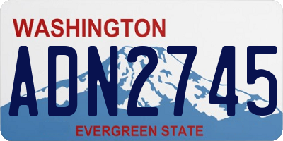 WA license plate ADN2745