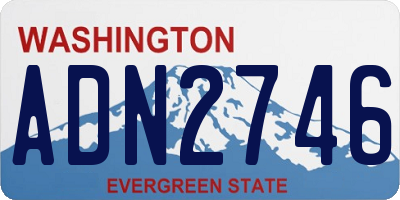 WA license plate ADN2746