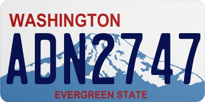 WA license plate ADN2747