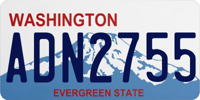 WA license plate ADN2755