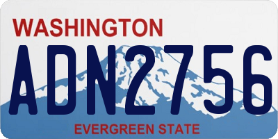 WA license plate ADN2756