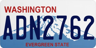 WA license plate ADN2762