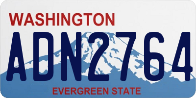 WA license plate ADN2764