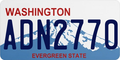 WA license plate ADN2770