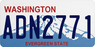 WA license plate ADN2771