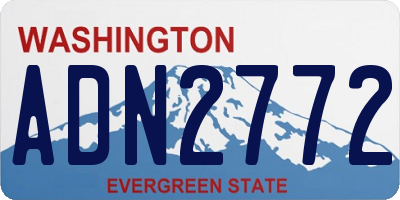 WA license plate ADN2772