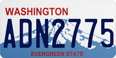 WA license plate ADN2775