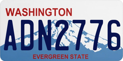 WA license plate ADN2776