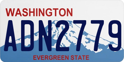 WA license plate ADN2779