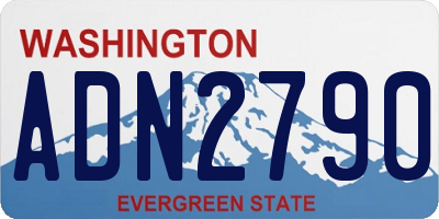 WA license plate ADN2790