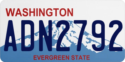 WA license plate ADN2792