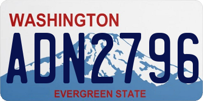 WA license plate ADN2796