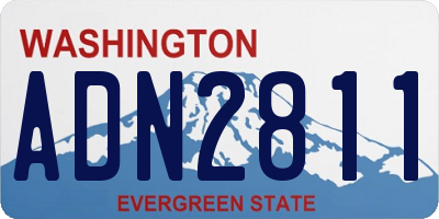 WA license plate ADN2811