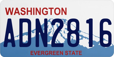 WA license plate ADN2816