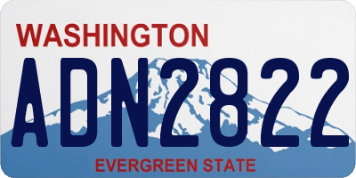 WA license plate ADN2822
