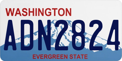 WA license plate ADN2824