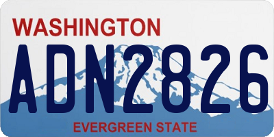 WA license plate ADN2826