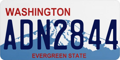 WA license plate ADN2844