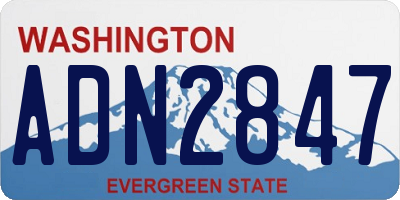 WA license plate ADN2847