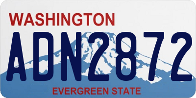 WA license plate ADN2872