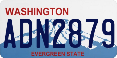 WA license plate ADN2879
